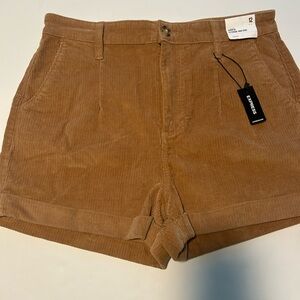Express Tan Corduroy Women Shorts